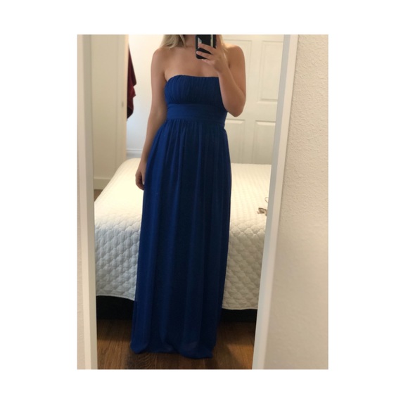 blue tube top dress